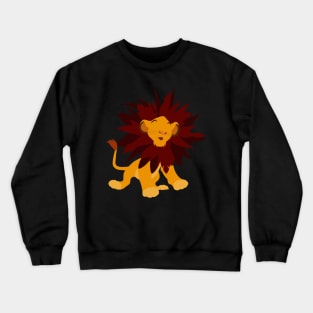 Spunky Lion Cub Crewneck Sweatshirt